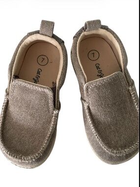 Cat & Jack Toddler Boys Canvas Slip-On Shoes in Taupe